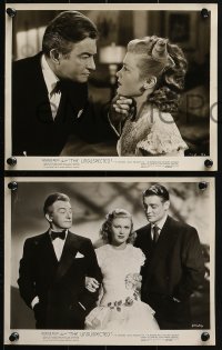 6d855 UNSUSPECTED 3 8x10 stills 1947 Joan Caulfield, Claude Rains, North, you can't forsee it!
