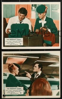 6d026 DOOMSDAY FLIGHT 8 color English FOH LCs 1968 Jack Lord, Edmond O'Brien, bomb-threat thriller!