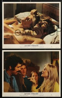 6d029 GETTING STRAIGHT 8 color English FOH LCs 1970 Candice Bergen & Elliott Gould lay it on the line!