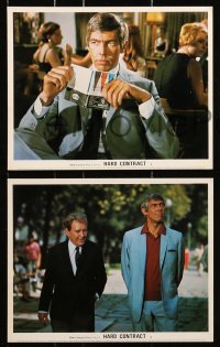 6d039 HARD CONTRACT 8 color English FOH LCs 1969 James Coburn, Lee Remick, Lilli Palmer, Meredith
