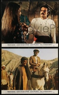 6d043 HORSEMEN 8 color English FOH LCs 1971 Omar Sharif, Jack Palance, directed by John Frankenheimer