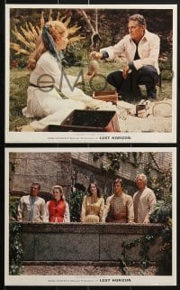 6d050 LOST HORIZON 8 color English FOH LCs 1973 Ross Hunter, Peter Finch, Liv Ullmann!