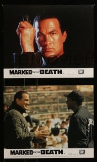 6d057 MARKED FOR DEATH 8 color English FOH LCs 1990 tough guy Steven Seagal, a good cop in a bad mood!
