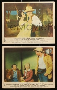 6d096 VIOLENT MEN 8 color English FOH LCs 1954 Glenn Ford, Barbara Stanwyck & Edward G. Robinson!