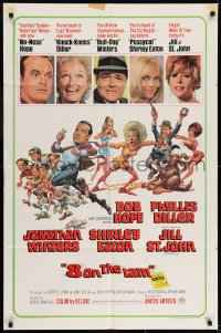 6f019 8 ON THE LAM 1sh 1967 Bob Hope, Phyllis Diller, Jill St. John, wacky Jack Davis art of cast!