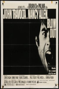 6f111 BLOW OUT 1sh 1981 John Travolta, Brian De Palma, murder has a sound all of its own!