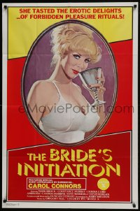 6f130 BRIDE'S INITIATION 1sh 1976 tasty erotic delights, art of sexy superstar Carol Connors!