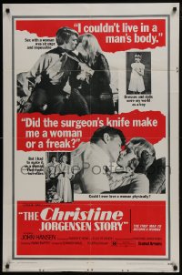 6f165 CHRISTINE JORGENSEN STORY 1sh 1970 cool images - she who was born male on the outside!