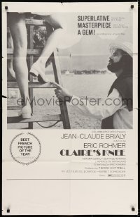 6f169 CLAIRE'S KNEE 1sh 1971 Eric Rohmer's Le Genou de Claire, Jean-Claude Brialy, sexy legs!