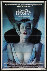 6f221 DEADLY BLESSING 1sh 1981 Wes Craven, a gruesome secret protected for generations rises!