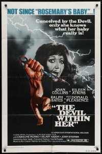 6f235 DEVIL WITHIN HER 1sh 1976 conceived by the Devil, only she knows what her baby really is!