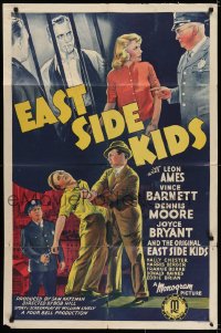6f251 EAST SIDE KIDS 1sh 1940 cool artwork for Dead End Kids rip-off with an entirely new cast!