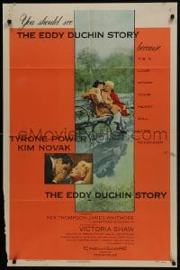 6f253 EDDY DUCHIN STORY 1sh 1956 Tyrone Power & Kim Novak in a love story you will remember!