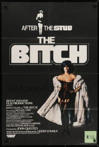 6f102 BITCH English 1sh 1979 sexy barely-dressed Joan Collins in lingerie in title role!