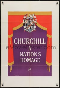 6f166 CHURCHILL A NATION'S HOMAGE English 1sh 1965 about the life of Winston Churchill!