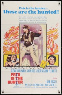 6f277 FATE IS THE HUNTER 1sh 1964 Glenn Ford, Nancy Kwan, Rod Taylor, Suzanne Pleshette!