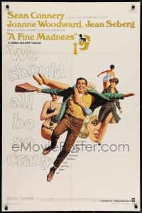 6f290 FINE MADNESS 1sh 1966 Sean Connery can out-fox Joanne Woodward, Jean Seberg & them all!