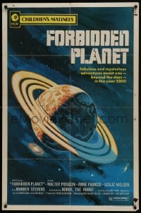 6f307 FORBIDDEN PLANET 1sh R1972 fabulous and mysterious adventures await you in the year 2200!
