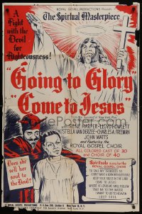 6f336 GOING TO GLORY COME TO JESUS 1sh R1948 does a black girl sell her soul to the Devil!
