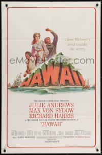 6f369 HAWAII 1sh 1966 Julie Andrews, Max von Sydow, Richard Harris, written by James A. Michener!