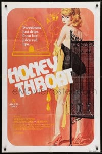 6f390 HONEY THROAT 1sh 1980 sweetness just drips from her juicy red lips, great sexy art!