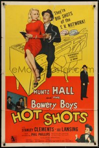 6f400 HOT SHOTS 1sh 1956 Huntz Hall & The Bowery Boys, sexy Joi Lansing, TV nutwork!