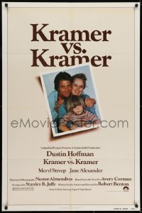 6f467 KRAMER VS. KRAMER 1sh 1979 Dustin Hoffman, Meryl Streep, child custody & divorce!