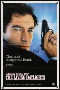 6f500 LIVING DAYLIGHTS teaser 1sh 1987 Timothy Dalton as the most dangerous James Bond ever!