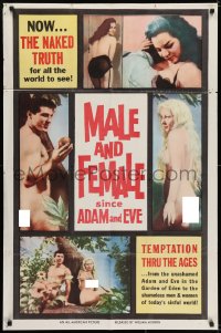 6f534 MALE & FEMALE SINCE ADAM & EVE 1sh 1961 Argentinean biblical sexploitation, William Mishkin!