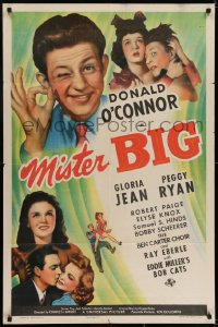 6f568 MISTER BIG 1sh 1943 Gloria Jean, Peggy Ryan, cool art of Donald O'Connor!