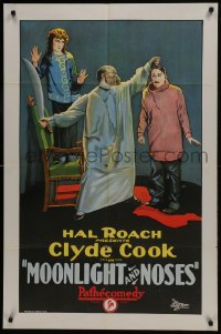 6f578 MOONLIGHT & NOSES 1sh 1925 Hal Roach, 18 year old Fay Wray, co-directed by Stan Laurel, rare!