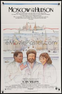 6f581 MOSCOW ON THE HUDSON 1sh 1984 controversial artwork of Russian Robin Williams by Craig!