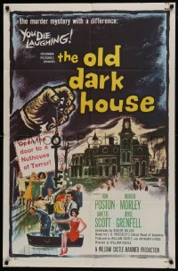 6f640 OLD DARK HOUSE 1sh 1963 William Castle's killer-diller with a nuthouse of kooks!