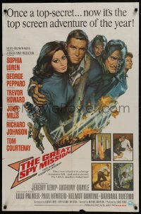 6f649 OPERATION CROSSBOW 1sh 1965 Sophia Loren, George Peppard, The Great Spy Mission!