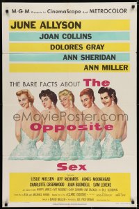 6f651 OPPOSITE SEX 1sh 1956 sexy June Allyson, Joan Collins, Dolores Gray, Ann Sheridan, Ann Miller