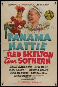 6f657 PANAMA HATTIE style C 1sh 1942 art of laughing sailor Red Skelton & sexy dancer Ann Sothern!