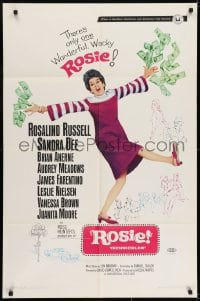 6f728 ROSIE 1sh 1967 There's only one wonderful, wacky Rosalind Russell!