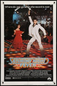 6f740 SATURDAY NIGHT FEVER 1sh 1977 best image of disco John Travolta & Karen Lynn Gorney!
