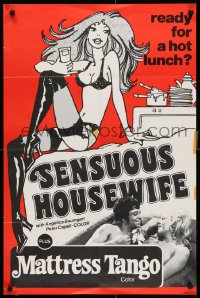 6f756 SENSUOUS HOUSEWIFE/MATTRESS TANGO 22x33 1sh 1970s sexy, wait till you taste desert!