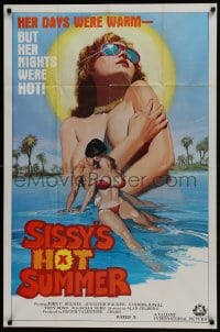 6f780 SISSY'S HOT SUMMER 1sh 1979 great sexy art, her days were warm, but her nights were hot!