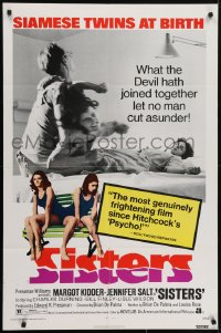 6f781 SISTERS 1sh 1973 Brian De Palma, Margot Kidder is a set of conjoined twins!