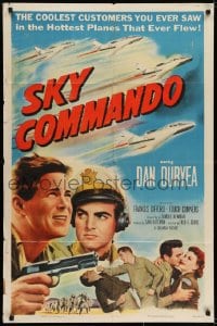 6f786 SKY COMMANDO 1sh 1953 Korean War pilot Dan Duryea flies the hottest planes ever!