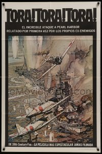 6f908 TORA TORA TORA int'l Spanish language 1sh 1970 McCall art of the attack on Pearl Harbor!
