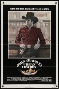 6f928 URBAN COWBOY 1sh 1980 great image of John Travolta in cowboy hat with Lone Star beer!