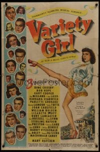 6f932 VARIETY GIRL style A 1sh 1947 36 Paramount stars including Ladd, Stanwyck, Lancaster & Lamour!