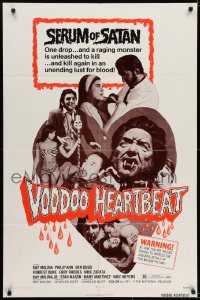 6f947 VOODOO HEARTBEAT 1sh 1972 Ray Molina, wacky serum of Satan, unleashed to kill!