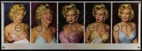 6g305 MARILYN MONROE 26x74 commercial poster 1987 five great portraits wearing colorful outfits!