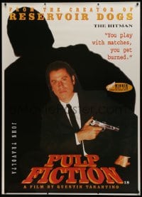 6g308 PULP FICTION 40x55 English commercial poster 1994 Tarantino, John Travolta as Vincent Vega!