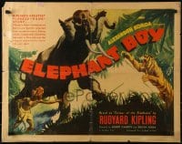 6g072 ELEPHANT BOY 1/2sh 1937 Sabu in Rudyard Kipling's jungle story, cool art by Glen Cravath!