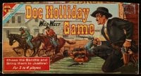 6g173 DOC HOLLIDAY board game 1960 the dentist who fought in the gunfight at the O.K. Corral!